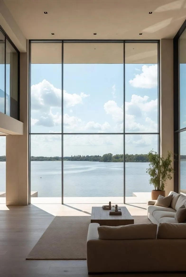 Black Frame Sliding Glass Door